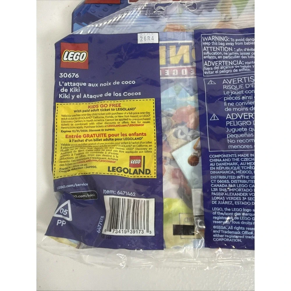 LOT OF‎ 4 LEGO Sonic Kiki's Coconut Attack 30676